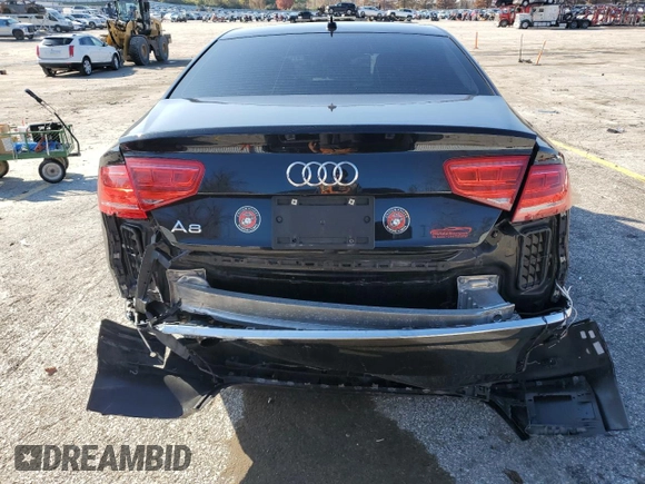 2013 Audi A8 3.0L with VIN WAUAGAFD0DN002546, listed as a Copart auction lot 81145504 with 107,079 mi miles and Salvage title. Bid and sale history available at DreamBid. Image 6.