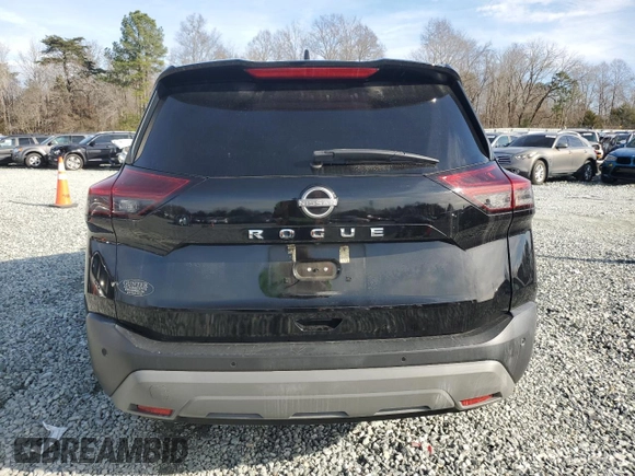 2022 Nissan Rogue S with VIN 5N1BT3AA4NC721884, listed as a Copart auction lot 83424184 with 86,748 mi miles and Salvage title. Bid and sale history available at DreamBid. Image 6.
