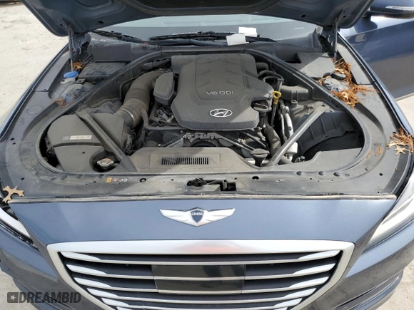 2015 Hyundai Genesis 3.8L with VIN KMHGN4JE4FU089344, listed as a Copart auction lot 49000875 with 80,521 mi miles and Salvage Title. Bid and sale history available at carsss.com. Image 11.