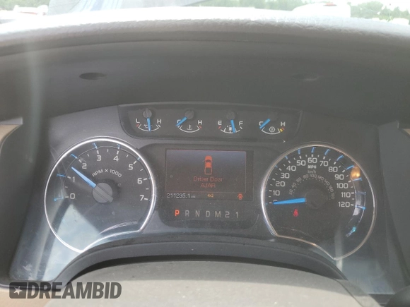 2013 Ford F-150 XL with VIN 1FTFX1ET0DFB38753, listed as a Copart auction lot 61244495 with 211,235 mi miles and Salvage title. Bid and sale history available at DreamBid. Image 9.