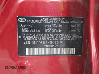 2018 Hyundai Elantra SEL with VIN 5NPD84LFXJH243479, listed as a IAAI auction lot 41823039 with 103,447 mi miles and . Bid and sale history available at DreamBid. Image 9.