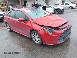 2020 Toyota Corolla LE with VIN 5YFEPRAE1LP096201, listed as a IAAI auction lot 41808175 with 90,111 mi miles. Bid and sale history available at carsss.com. Image 1.