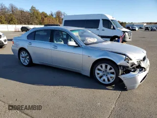 2003 BMW 7 Series 745Li with VIN WBAGN63433DS43345, listed as a Copart auction lot 81220114 with Not Provided miles and Non Repairable. Bid and sale history available at carsss.com. Image 4.