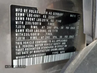 2011 Volkswagen Tiguan SEL z VIN WVGBV7AXXBW559663, wystawiony jako Copart lot #52307905 z przebiegiem 125 263 mil mil oraz Szkoda całkowita • Salvage title. Historia ofert i sprzedaży dostępna na DreamBid. Obrazek 12.