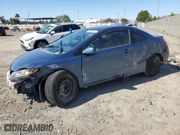 2008 Honda Civic Cpe LX with VIN 2HGFG12618H504787, listed as a Copart auction lot 49888925 with 180,617 mi miles and Salvage Title. Bid and sale history available at carsss.com. Image 1.