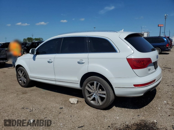 2012 Audi Q7 Premium Plus with VIN WA1LGAFE1CD007726, listed as a Copart auction lot 61665715 with 143,108 mi miles and Clean title. Bid and sale history available at DreamBid. Image 2.