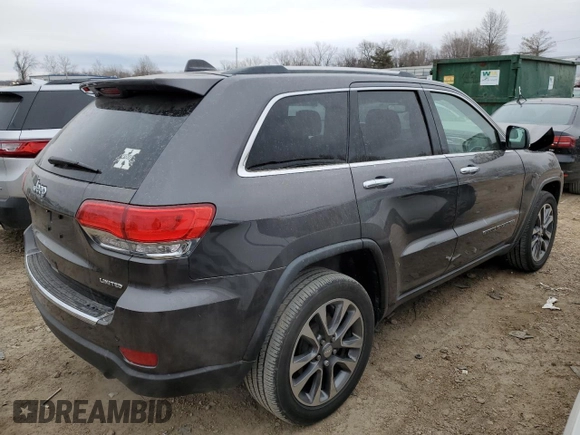2018 Jeep Grand Cherokee Limited with VIN 1C4RJFBG9JC165112, listed as a Copart auction lot 43001824 with 71,763 mi miles and Salvage Title. Bid and sale history available at carsss.com. Image 3.