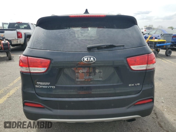 2016 Kia Sorento EX with VIN 5XYPHDA58GG006609, listed as a Copart auction lot 54546415 with 195,504 mi miles and Salvage title. Bid and sale history available at DreamBid. Image 6.