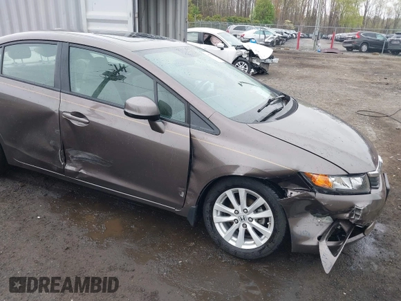 2012 Honda Civic EX-L with VIN 2HGFB2F9XCH505616, listed as a IAAI auction lot 41935511 with 62,298 mi miles and . Bid and sale history available at DreamBid. Image 6.