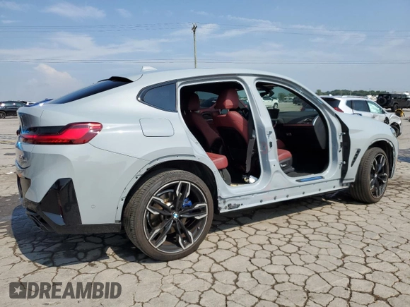 2023 BMW X4 M40i with VIN 5UX43DT0XP9S88643, listed as a Copart auction lot 62932485 with 27,865 mi miles and Salvage title. Bid and sale history available at DreamBid. Image 3.