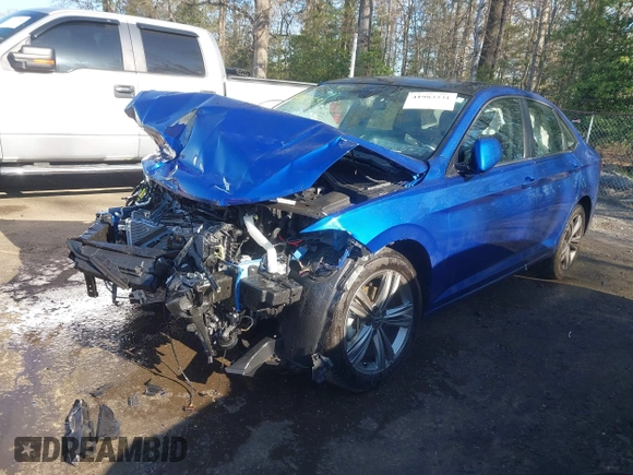 2024 Volkswagen Jetta SE with VIN 3VW7M7BU5RM057412, listed as a IAAI auction lot 41983331 with 14,537 mi miles and . Bid and sale history available at DreamBid. Image 2.