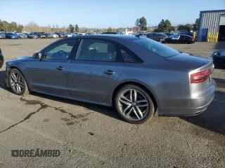 2017 Audi A8 with VIN WAU44AFD9HN011290, listed as a Copart auction lot 45594565 with 59,720 mi miles and Salvage Title. Bid and sale history available at DreamBid. Image 2.