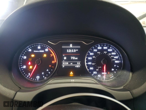2015 Audi A3 Premium with VIN WAUBFGFF1F1093638, listed as a Copart auction lot 53993265 with 81,538 mi miles and Salvage title. Bid and sale history available at DreamBid. Image 9.