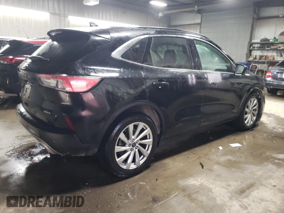 2021 Ford Escape Titanium Hybrid with VIN 1FMCU9DZ5MUB33023, listed as a Copart auction lot 42180155 with 56,230 mi miles and Salvage title. Bid and sale history available at DreamBid. Image 3.