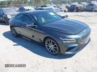 2022 Genesis G70 2.0T with VIN KMTG34TA0NU089099, listed as a IAAI auction lot 41708106 with 35,550 mi miles and . Bid and sale history available at DreamBid. Image 1.