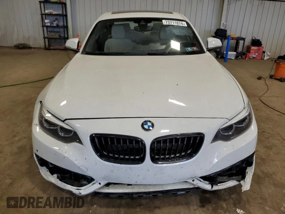 2020 BMW 2 Series 230i xDrive with VIN WBA2J3C06L7E63629, listed as a Copart auction lot 73711874 with 78,234 mi miles and Salvage Title. Bid and sale history available at carsss.com. Image 5.