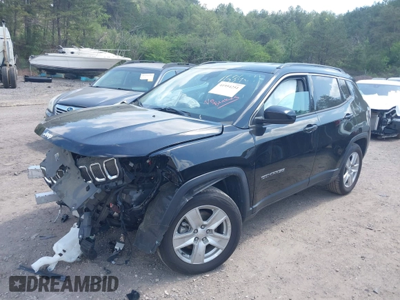 2022 Jeep Compass Latitude с VIN 3C4NJCBB4NT188549, выставлен на аукционе IAAI как лот 41954251 с пробегом Не указан миль и . История ставок и продаж доступна на DreamBid. Изображение 2.