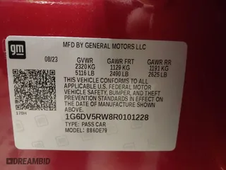 2024 Cadillac CT5-V with VIN 1G6DV5RW8R0101228, listed as a IAAI auction lot 41309095 with 10,323 mi miles. Bid and sale history available at carsss.com. Image 9.