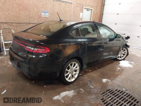 2013 Dodge Dart SXT with VIN 1C3CDFBA9DD290624, listed as a IAAI auction lot 41615782 with 123,432 mi miles. Bid and sale history available at carsss.com. Image 4.