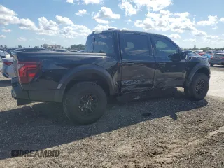 2024 Ford F-150 Raptor with VIN 1FTFW1RG4RFA57634, listed as a Copart auction lot 50156555 with 19,887 mi miles and Salvage Title. Bid and sale history available at carsss.com. Image 3.