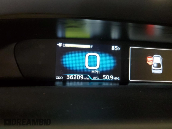 2021 Toyota Prius LE with VIN JTDL9MFU4M3029624, listed as a Copart auction lot 63574795 with 36,209 mi miles and Non repairable. Bid and sale history available at DreamBid. Image 9.