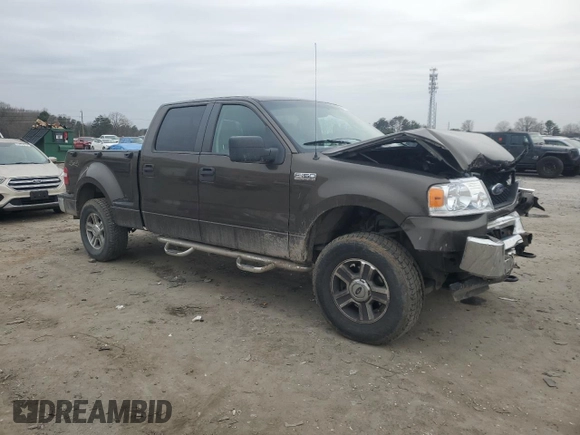 2008 Ford F-150 XLT with VIN 1FTPW04598KD19576, listed as a Copart auction lot 44757745 with 0 mi miles and Salvage Title. Bid and sale history available at carsss.com. Image 4.