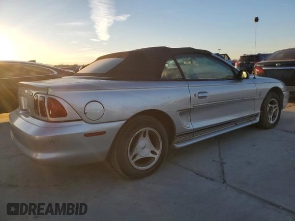 1998 Ford Mustang with VIN 1FAFP4444WF212096, listed as a Copart auction lot 87106074 with 107,664 mi miles and Clean Title. Bid and sale history available at carsss.com. Image 3.