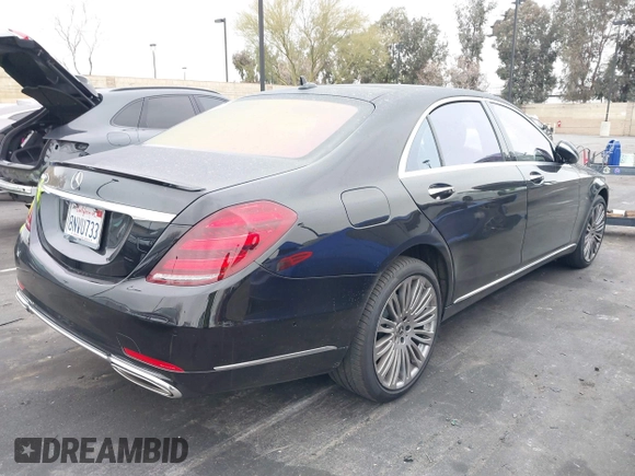 2020 Mercedes-Benz S-Class S 560 with VIN WDDUG8DB3LA509043, listed as a IAAI auction lot 41740807 with 39,391 mi miles. Bid and sale history available at carsss.com. Image 4.