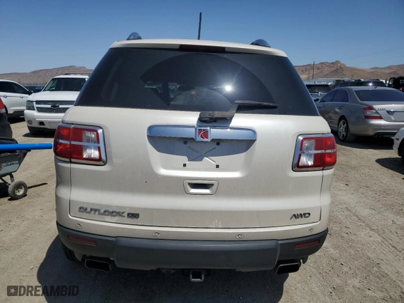 2007 Saturn Outlook XR with VIN 5GZEV23717J174383, listed as a Copart auction lot 66915944 with 128,885 mi miles and Salvage Title. Bid and sale history available at carsss.com. Image 6.