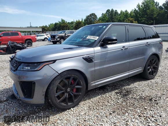 2020 Land Rover Range Rover Sport SVR z VIN SALWZ2RE9LA729082, wystawiony jako Copart lot #61613465 z przebiegiem 43 534 mil mil oraz Szkoda całkowita • Salvage title. Historia ofert i sprzedaży dostępna na DreamBid. Obrazek 1.