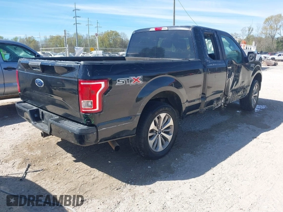 2017 Ford F-150 XL with VIN 1FTEX1CP2HKD38323, listed as a IAAI auction lot 41806646 with 280,411 mi miles. Bid and sale history available at carsss.com. Image 4.