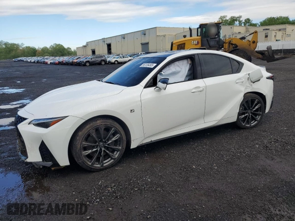 2023 Lexus IS 350 F Sport z VIN JTHGZ1E27P5031519, wystawiony jako Copart lot #56136495 z przebiegiem 21 565 mil mil oraz Szkoda całkowita • Salvage title. Historia ofert i sprzedaży dostępna na DreamBid. Obrazek 1.