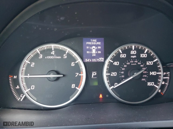 2014 Acura RDX Tech Pkg with VIN 5J8TB4H58EL012483, listed as a Copart auction lot 82327014 with 57,552 mi miles and Salvage Title. Bid and sale history available at carsss.com. Image 9.