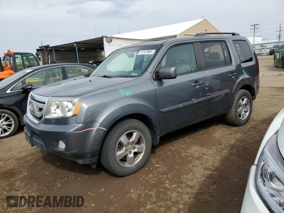 2011 Honda Pilot EX-L with VIN 5FNYF4H57BB026706, listed as a Copart auction lot 51167665 with 166,396 mi miles and Salvage Title. Bid and sale history available at DreamBid. Image 1.