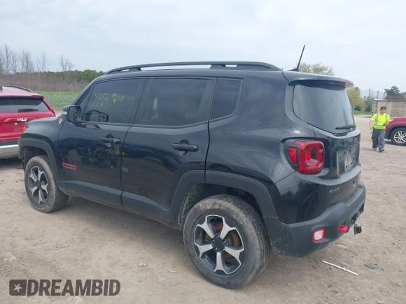 2019 Jeep Renegade Trailhawk with VIN ZACNJBC14KPK76923, listed as a IAAI auction lot 42129210 with 100,238 mi miles and . Bid and sale history available at DreamBid. Image 3.