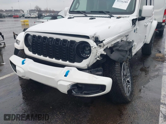 2024 Jeep Wrangler High Altitude z VIN 1C4RJXU6XRW209302, wystawiony jako IAAI lot #41116289 z przebiegiem 2 862 mil mil oraz . Historia ofert i sprzedaży dostępna na DreamBid. Obrazek 6.