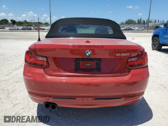 2017 BMW 2 Series 230i with VIN WBA2K9C52HV647199, listed as a Copart auction lot 61074605 with 53,876 mi miles and Salvage title. Bid and sale history available at DreamBid. Image 6.