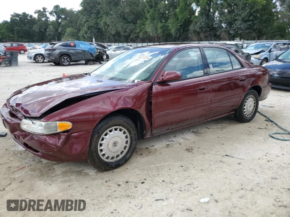 2001 Buick Century Custom with VIN 2G4WS52JX11150660, listed as a Copart auction lot 59237234 with 107,908 mi miles and Salvage Title. Bid and sale history available at carsss.com. Image 1.