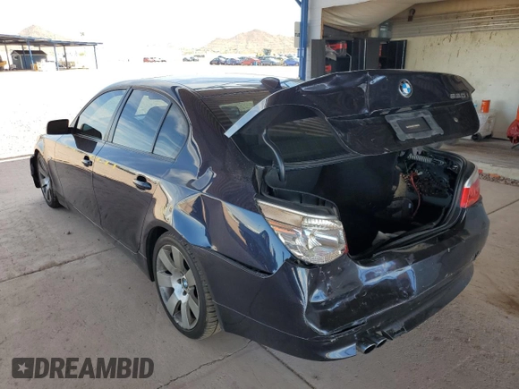 2007 BMW 5 Series 530i with VIN WBANE73567CM55416, listed as a Copart auction lot 53822535 with 145,066 mi miles and Salvage Title. Bid and sale history available at carsss.com. Image 2.