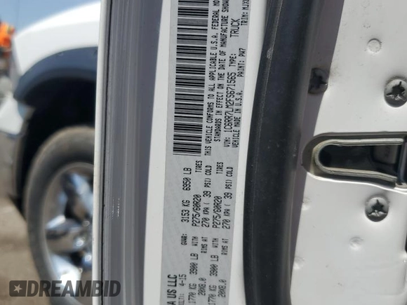 2015 Ram 1500 Outdoorsman with VIN 1C6RR7LM2FS671565, listed as a Copart auction lot 54255055 with 249,428 mi miles and Clean title. Bid and sale history available at DreamBid. Image 12.