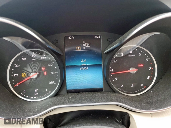 2020 Mercedes-Benz C 300 with VIN W1KWF8DB7LR571932, listed as a Copart auction lot 55862105 with 69,808 mi miles and Salvage Title. Bid and sale history available at DreamBid. Image 9.