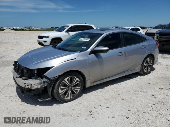 2017 Honda Civic EX-L with VIN 19XFC1F7XHE030606, listed as a Copart auction lot 56536095 with 101,465 mi miles and Salvage title. Bid and sale history available at DreamBid. Image 1.