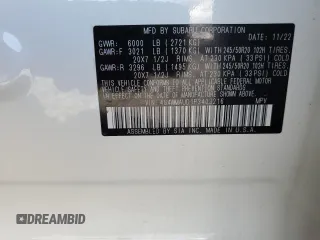 2023 Subaru Ascent Limited with VIN 4S4WMAUD1P3403216, listed as a Copart auction lot 51234165 with 21,727 mi miles and Salvage title. Bid and sale history available at DreamBid. Image 13.