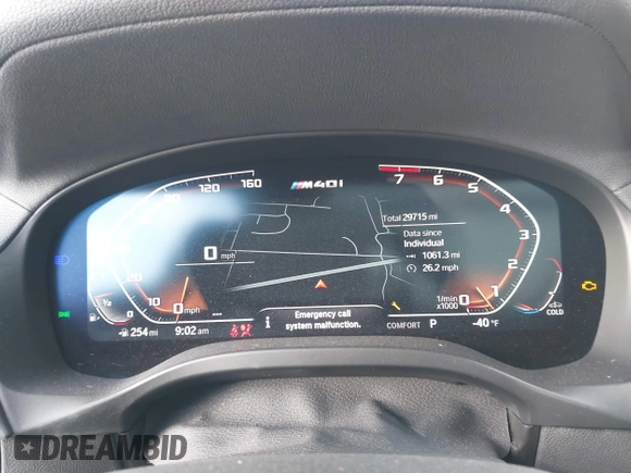 2020 BMW X3 M40i with VIN 5UXTY9C02L9B37058, listed as a IAAI auction lot 41597200 with 29,715 mi miles and . Bid and sale history available at DreamBid. Image 7.