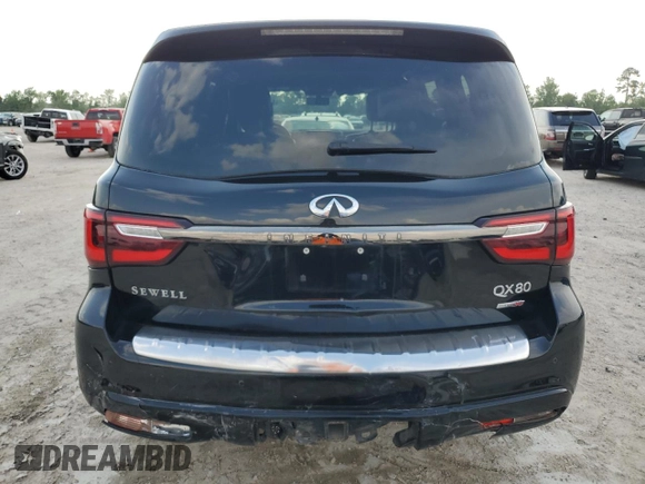 2020 Infiniti QX80 LUXE with VIN JN8AZ2NF3L9700036, listed as a Copart auction lot 54631525 with 65,848 mi miles and Clean Title. Bid and sale history available at carsss.com. Image 6.