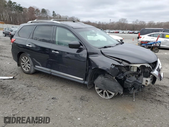 2015 Nissan Pathfinder S with VIN 5N1AR2MN4FC691578, listed as a Copart auction lot 44430495 with 116,676 mi miles and Salvage Title. Bid and sale history available at carsss.com. Image 4.