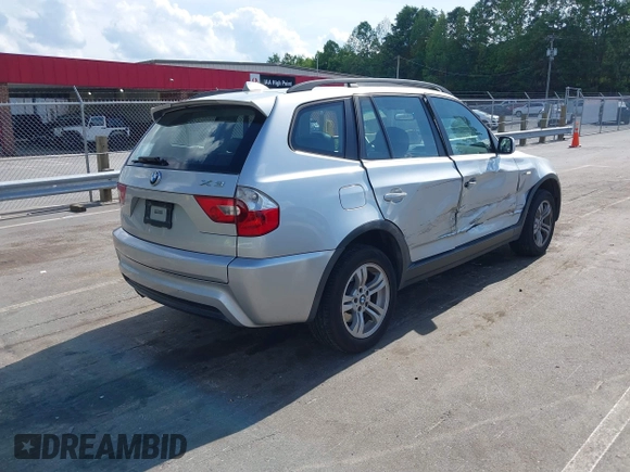 2006 BMW X3 3.0i z VIN WBXPA93436WD25154, wystawiony jako IAAI lot #42224497 z przebiegiem 187 989 mil mil oraz . Historia ofert i sprzedaży dostępna na DreamBid. Obrazek 4.
