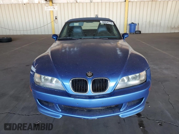 1999 BMW Z3 M Roadster z VIN WBSCK9339XLC89336, wystawiony jako Copart lot #68854114 z przebiegiem 158 231 mil mil oraz Szkoda całkowita • Salvage title. Historia ofert i sprzedaży dostępna na DreamBid. Obrazek 5.