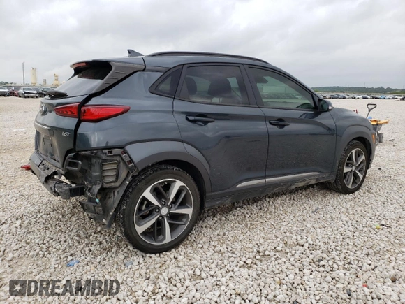 2019 Hyundai Kona Limited with VIN KM8K33A57KU223980, listed as a Copart auction lot 46516253 with 36,600 mi miles and . Bid and sale history available at DreamBid. Image 3.