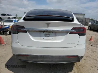 2020 Tesla Model X Long Range with VIN 5YJXCDE20LF303678, listed as a Copart auction lot 53026705 with Not Provided miles and Salvage Title. Bid and sale history available at carsss.com. Image 6.